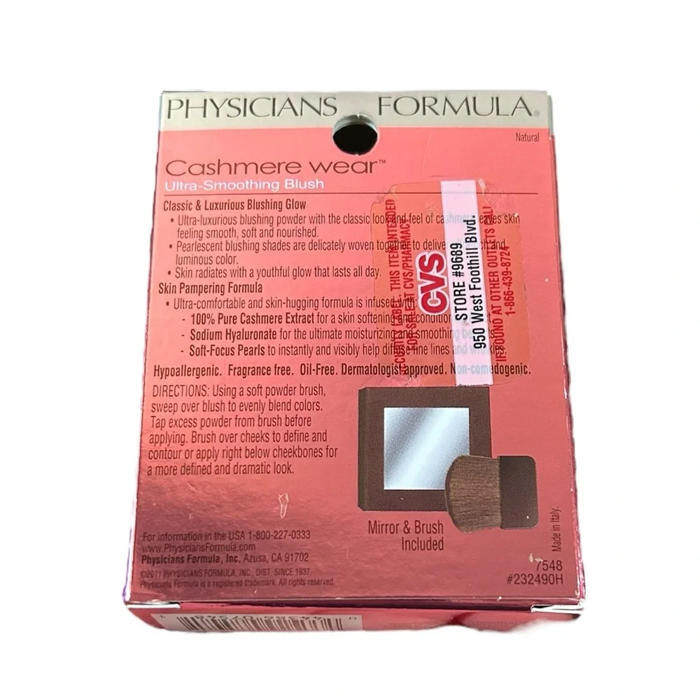 Physician’s Formula Natural Cashmere Wear Ultra-Smoothing Blush Discontinued NWT